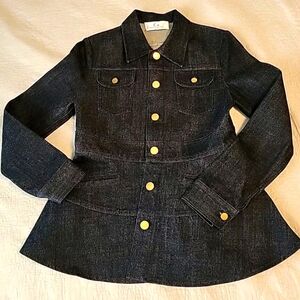 Co Denim Avec Francois Girbaud Dark Blue Denim Jacket Size XS